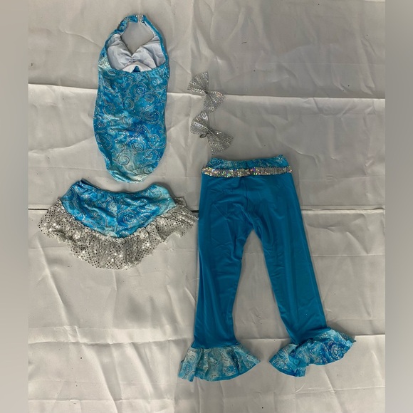 Creations by Cicci Blue Swirl 2 in 1 Dance Costume Tap Jazz - Picture 2 of 3